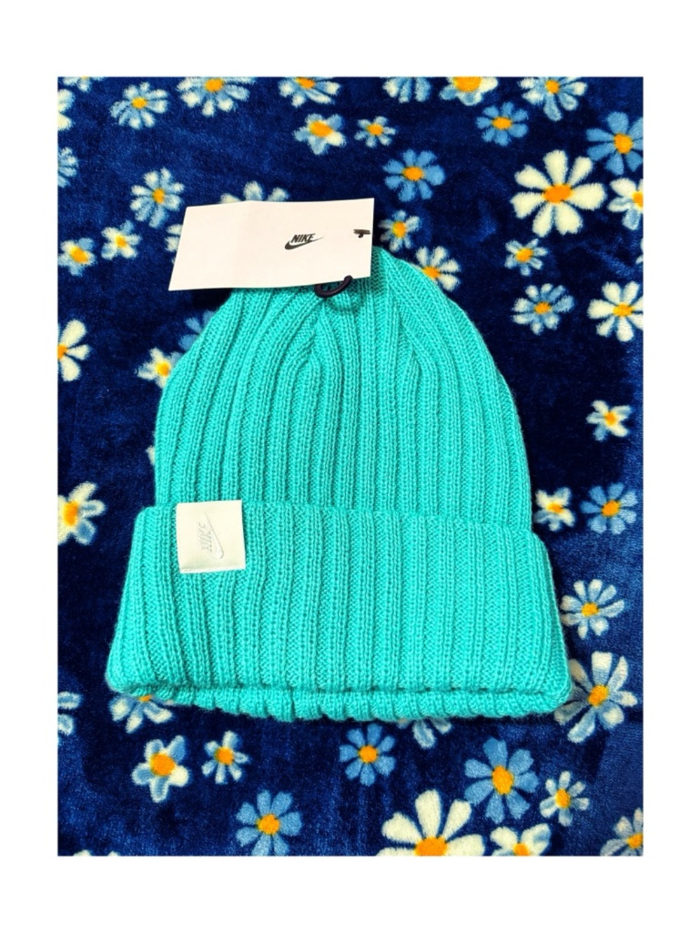 NWT- Nike Unisex Turquoise Beanie